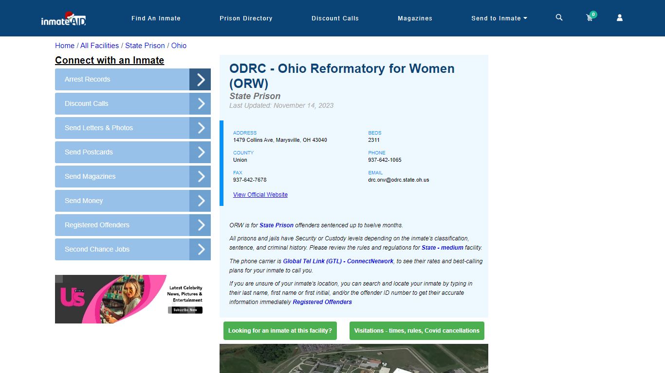 ODRC - Ohio Reformatory for Women (ORW) & Inmate Search | Visitation ...